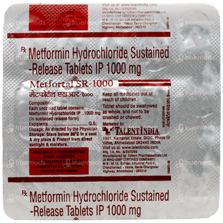 Metfortal Sr 1000 Tablet 15