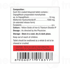 Dapafyzin M 10/1000 Tablet 7