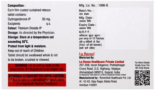 Dydroease 30 Sr Tablet 10