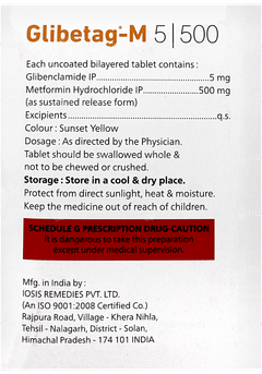 Glibetag M 5/500 Tablet 10