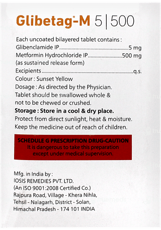 Glibetag M 5/500 Tablet 10