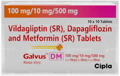 Galvus Dm 100Mg/10Mg/500Mg Tablet 10