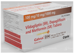 Galvus Dm 100Mg/10Mg/1000Mg Tablet 10
