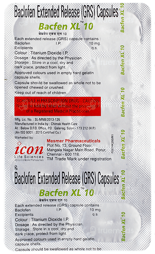 Bacfen Xl 10 Capsule 10