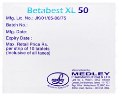 Betabest Xl 50 Tablet 10 Betabest Xl 50 Tablet 10