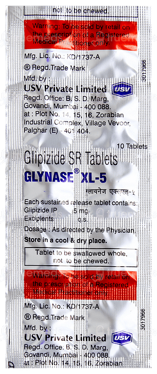 Glynase Xl 5 Tablet 10