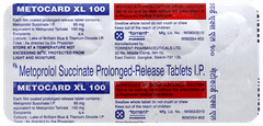 Metocard Xl 100 Tablet 10 Metocard Xl 100 Tablet 10