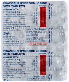 Minipress Xl 2.5mg Tablet 30