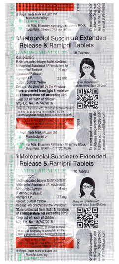 Ramistar M Xl 25 Tablet 10 Ramistar M Xl 25 Tablet 10