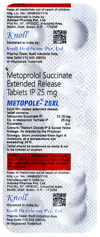 Metopole 25 Xl Tablet 10