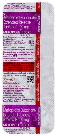 Metopole 100xl Tablet 10 Metopole 100xl Tablet 10