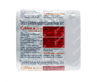 Cyblex M 30/500 MG Tablet Xr 15