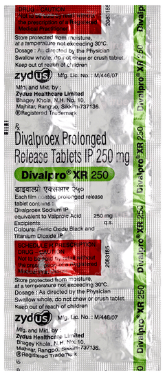 Divalpro Xr 250 Tablet 10 Divalpro Xr 250 Tablet 10
