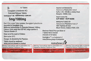 Kombiglyze Xr 5mg/1000mg Tablet 7