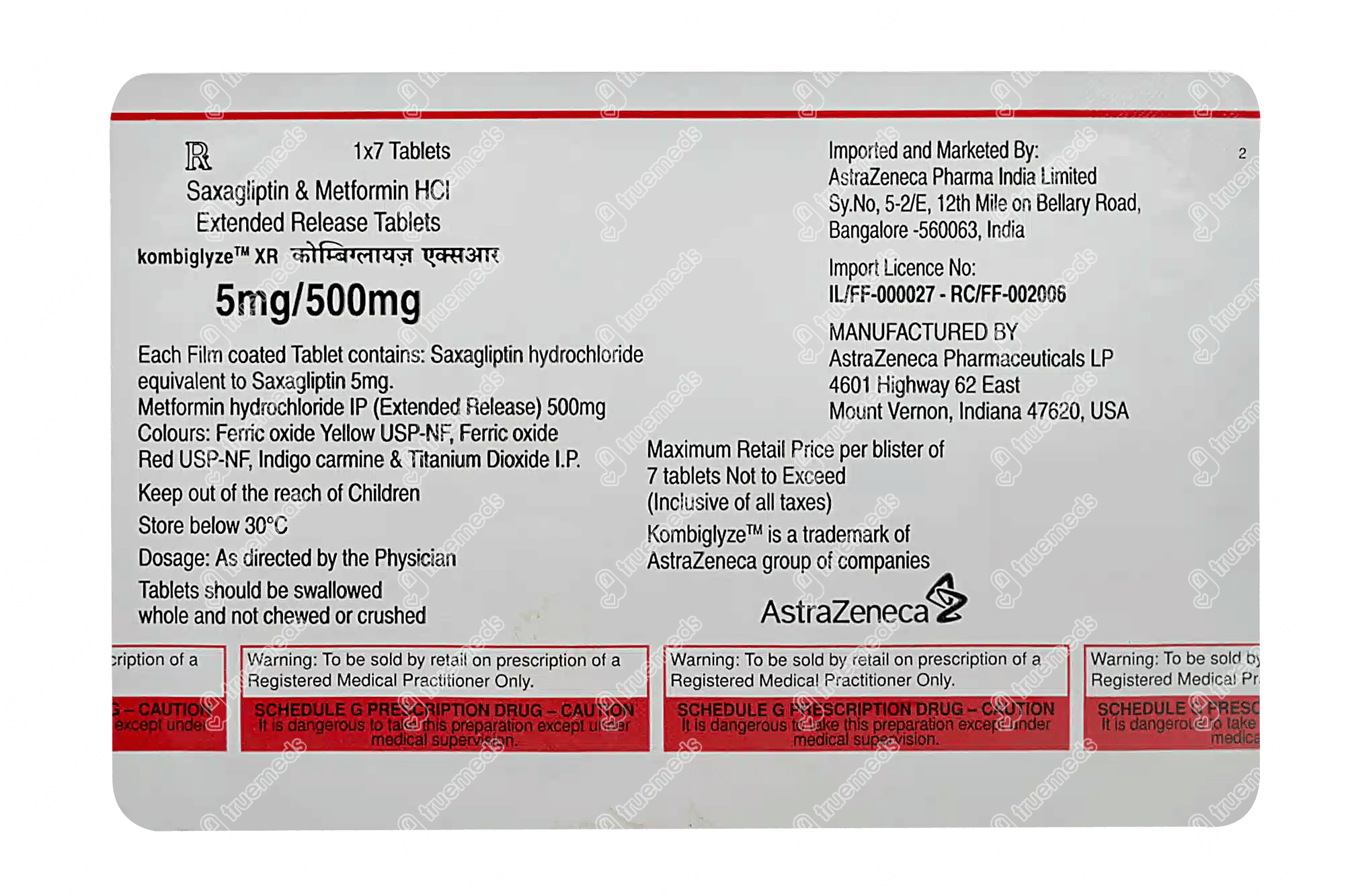 Kombiglyze 5/500 MG Xr | Order Kombiglyze 5/500 MG Tablet Xr Online at ...