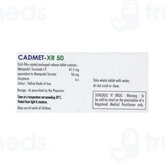 Cadmet Xr 50 Tablet 10 Cadmet Xr 50 Tablet 10