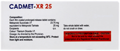 Cadmet Xr 25 Tablet 10