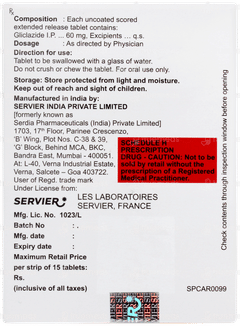 Diamicron Xr 60mg Tablet 15 Diamicron Xr 60mg Tablet 15