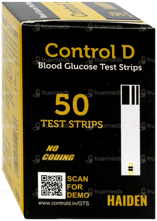 Control D Blood Glucose Test Strips 50