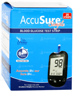 Accusure Simple Blood Glucose Test Strips 25