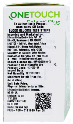 Onetouch Select Plus Test Strips 50