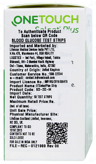 Onetouch Select Plus Test Strips 50