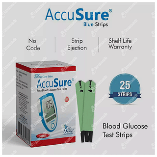 Dr Gene Accusure Blood Glucose Test Strip 25