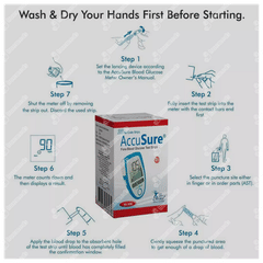 Dr Gene Accusure Blood Glucose Test Strip 25