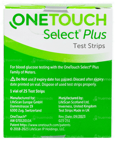 Onetouch Select Plus Test Strips 25