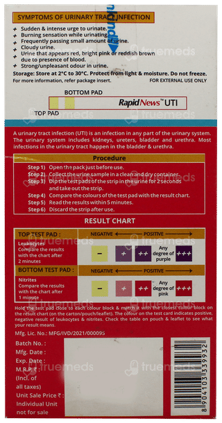 Rapid News Urinary Track Infection Test Kit 1