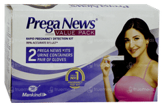 Prega News Value Pack Of 2 Pair Of Gloves 2 Urine Container And 2 Prega News Kit 1
