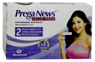 Prega News Value Pack Of 2 Pair Of Gloves 2 Urine Container And 2 Prega News Kit 1