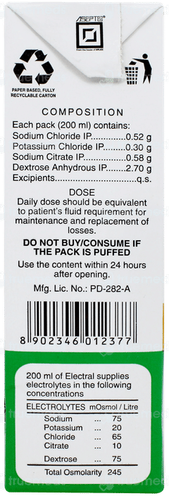 Electral Rtd Mango Flavour Tetrapack 200ml