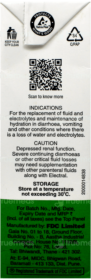 Electral Rtd Orange Flavour Tetrapack 200Ml