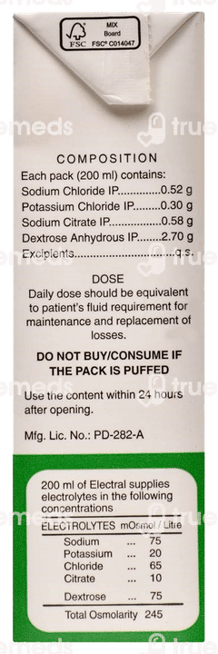 Electral Rtd Orange Flavour Tetrapack 200ml