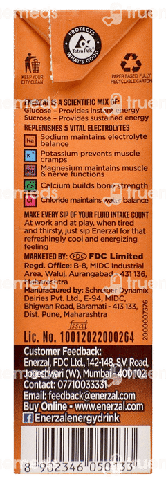 Enerzal Orange Flavoured Tetrapack 200ml
