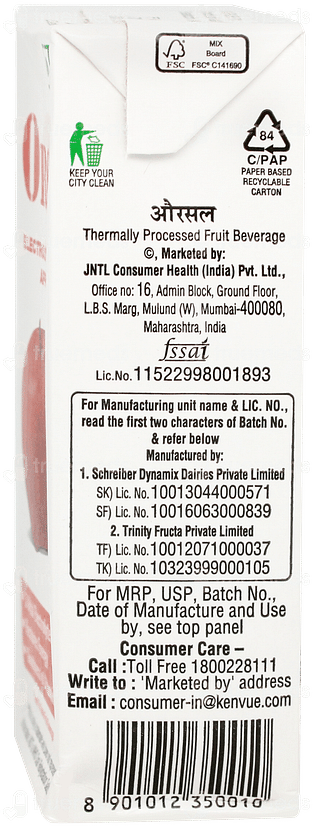 Orsl Apple Electrolyte Drink 200ml