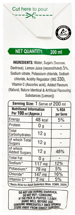 Orsl Lemon Electrolyte Drink 200ml