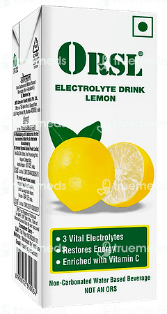 Orsl Lemon Electrolyte Drink 200ml Orsl Lemon Electrolyte Drink 200ml