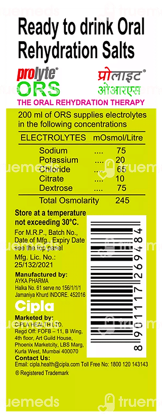 Ors Prolyte Nimbu Paani Tetra 200 ML