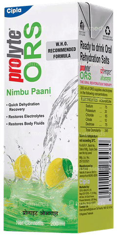 Prolyte Ors Nimbu Paani Ready To Drink 200Ml Prolyte Ors Nimbu Paani Ready To Drink 200Ml