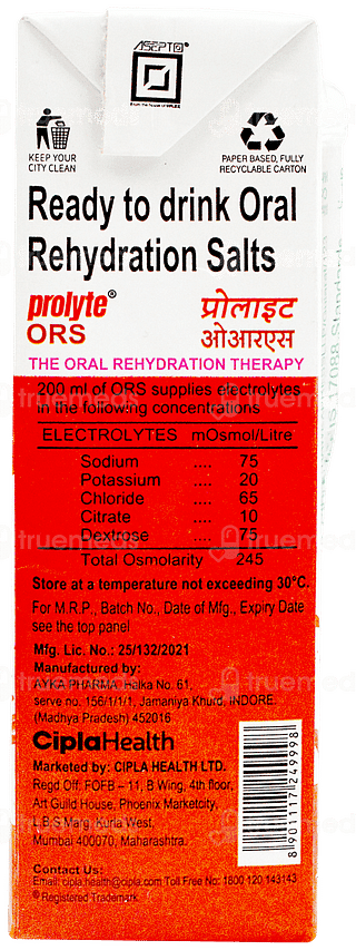 Prolyte Ors Apple Flavour Ready To Drink 200ml