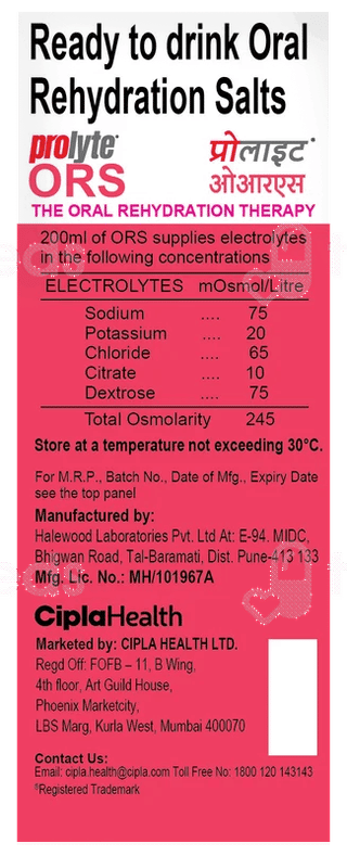 Prolyte Ors Litchi Flavour Ready To Drink 200Ml