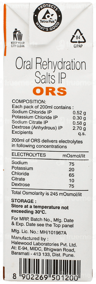 Alkem Ors Orange Flavour Ready To Drink 200ml