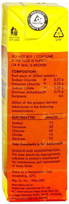 Dr Morepen Life Lyte Ors Orange Flavour Ready To Drink 200ml