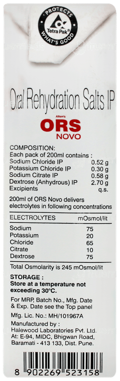 Alkems Ors Novo Apple Flavour Tetrapack 200ml