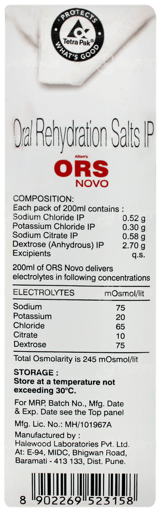 Alkems Ors Novo Apple Flavour Tetrapack 200ml