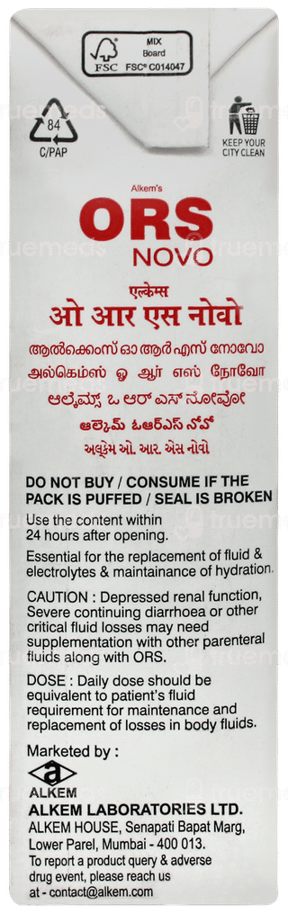 Alkems Ors Novo Apple Flavour Tetrapack 200ml