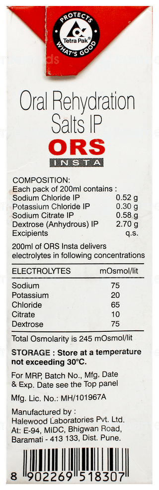 Alkem Ors Insta Apple Flavour Ready To Drink 200Ml