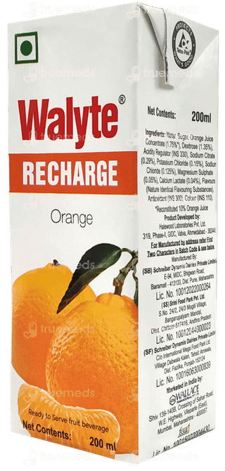 Walyte Recharge Orange Ready To Serve 200ml